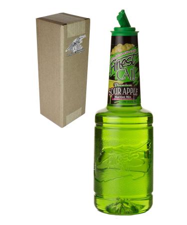 Finest Call Premium Sour Apple Martini Drink Mix, 1 Liter Bottle (33.8 Fl Oz), Individually Boxed 33.8 Fl Oz (Pack of 1)