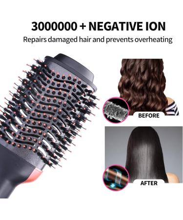 Hair Dryer Brush 4-in-1 Styling Tool | Black Ceramic & Nylon - ALCI Safety Plug | Shop Internationally - Buy Online on GoSupps.com