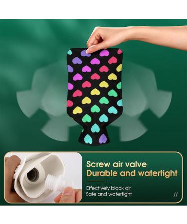 Color Love Hot Water Bottle with Plush Cover - Hand Warmer for Adults & Kids (26.5x15.3cm) | International Shipping Available - Buy Online on GoSupps.com