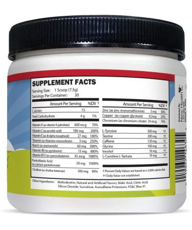 Morning Buzz Energy Drink Powder - Blue Raspberry, 8oz (30 Servings) | Sports Nutrition Energy Drink Mix - Buy Online on GoSupps.com