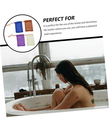 VINTORKY 4pcs Soap Bag Foaming Net Soap Saver Soap Loofah Bubble Foam Net for Saop Towel Nylon - Buy Online on GoSupps.com