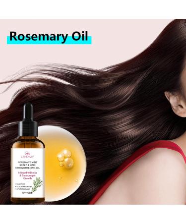 Organic Rosemary Oil for Hair Growth - 30ml Hair Care & Anti-Hair Loss Essential Oil - Buy Online on GoSupps.com