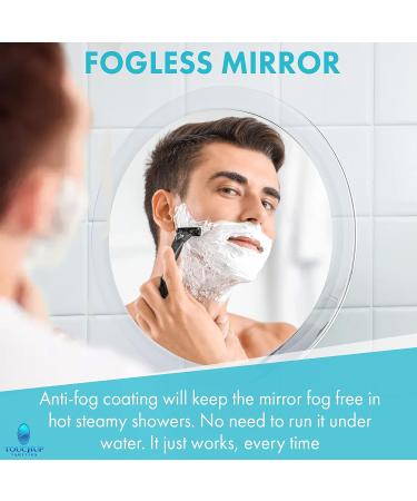 Fogless Shower Mirror with Suction Cup - Perfect for Makeup and Shaving (White) - Buy Online on GoSupps.com