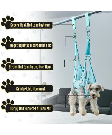 Verstive Heavy Duty Dog Grooming Hammock - Nail Trimming & Washing Holder with Hook and Loop Fastener Dog Harness - Secure & Comfortable Medium - Buy Online on GoSupps.com