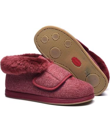 Hiigh Adjustable Diabetic Shoes for Winter Warmth - Pink, Size 42 | Arthritis & Edema Relief for Elderly Men & Women - Buy Online on GoSupps.com