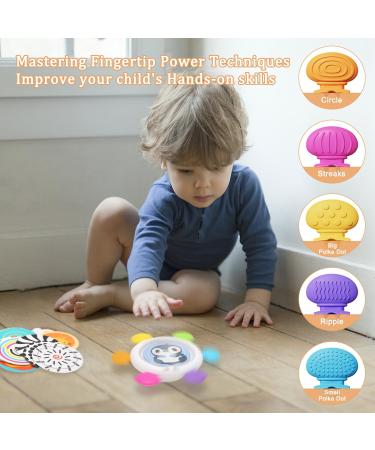 Shop Cldy Baby Teething Ring - Rudder Grasping Toy & Teething Aid for 3+ Months | 12 Cards 24 Patterns Rotating Fidget Spinner - Ideal Nursing Accessories - Buy Online on GoSupps.com