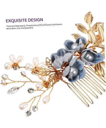 DOITOOL 2 Set Bridal Headwear Wedding Hair Clips Bridal Hair Combs Rhinestone Bobby Pins Tiara Blue Hair Accessories Bridal Headpiece Hair Clips for Wedding Party Side Combs Miss - Buy Online on GoSupps.com