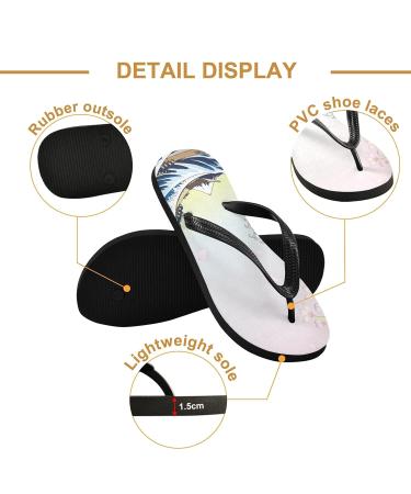 Buy Mnsruu Cherry Blossom Sea Wave Flip Flops & Sandals | Stylish Slippers for Hotel Spa & Travel - Unisex Footwear - Buy Online on GoSupps.com