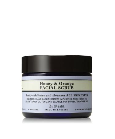 Neal's Yard Remedies Honey & Orange Facial Scrub | Exfoliating & Clarifying for all Skin Types | 75g
