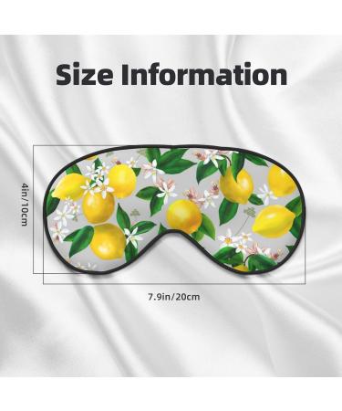 Lemon Pattern Oil Painting Eye Mask - Soft Sleep Blindfold with Elastic Strap for Travel & Night Comfort - Buy Online on GoSupps.com