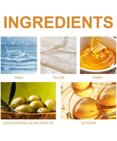 Organic Grass Fed Beef Tallow Balm with Raw Honey - Moisturizing Cream for Soft & Smooth Skin - All Natural Handmade Moisturizer (1) - Buy Online on GoSupps.com