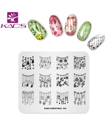 KADS 4pcs Christmas Nail Stamping Plates for DIY Nail Art Decoration - Festive Design Templates - Buy Online on GoSupps.com