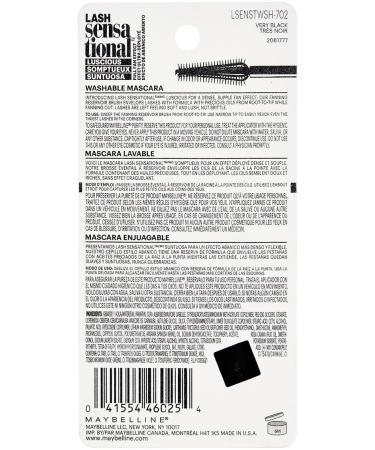 Maybelline Lash Sensational Luscious Washable Mascara Very Black 0.32 fl. oz. (Pack of 1) - Long-lasting, Luscious Black Mascara - Buy Online on GoSupps.com