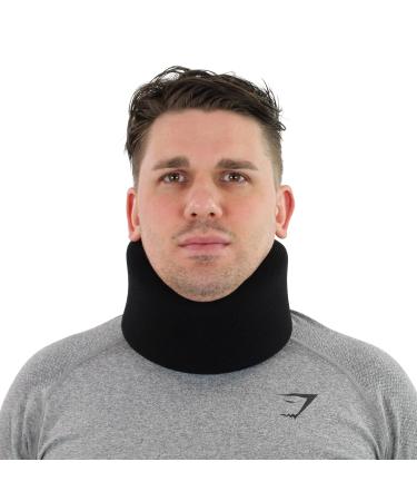 Solace Bracing Perfect Fit Neck Support - British Made & NHS Supplied Cervical Neck Collar Brace - Pain & Pressure Relief - Black - Buy Online on GoSupps.com