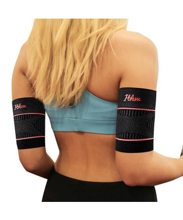 Bicep Compression Sleeve for Men & Women(1Pair) Bicep Tendonitis Brace Triceps Pain Upper Arm Support Bands for Pain Relief Muscle Strains And Inflammation (Medium) Medium Blue