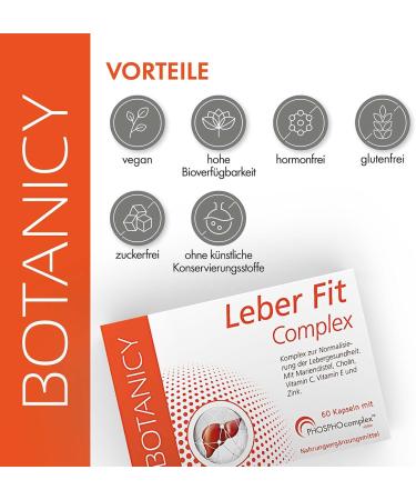 Botanicy Leber Fit Complex | Phosphocolex & Milk Thistle Silymarin | Supports Liver Health | High Bioavailability | 60 Capsules - Buy Online on GoSupps.com