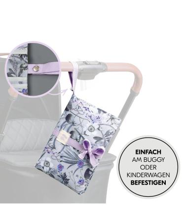 Hauck Diaper Bag with Change Pad Floral Gray Baby Changing Organizer & Stroller Accessory | Wipeable & Portable - Buy Online on GoSupps.com