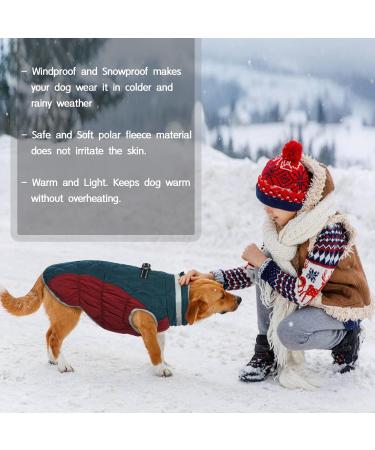 Kuoser Warmth Dog Coat - Windproof & Reflective Jacket for Small & Large Dogs | Winter Outdoor Pet Apparel - Zippered Blue - Buy Online on GoSupps.com