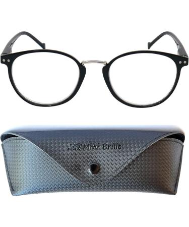 Shop Mini Stylish Reading Glasses | Round Frame Free Case 1.5 Diopters for Men & Women - Perfect Prescription Reading Aid - Buy Online on GoSupps.com