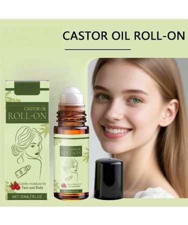 BRVLY Castor Oil Roll On for Belly Face and Body Multifunctional Use Castor Oil Facial Serum for Women Under Eye Roller Ball for Moisturizing and Firm Look Hair Growth Serum RollOn 1 - Buy Online on GoSupps.com
