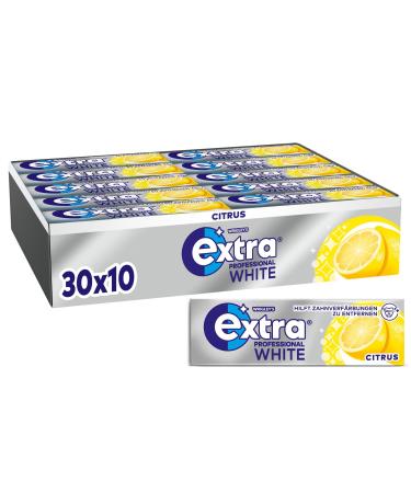Extra Professional White Citrus sugar-free chewing gum multipack with 30x10 dragees for fresh breath - Buy Online on GoSupps.com