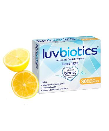 LUVBIOTICS Lemon Lozenges (3 pcs) - Boost Oral Flora with Probiotic Bacterial Cultures | Shop Internationally - Buy Online on GoSupps.com