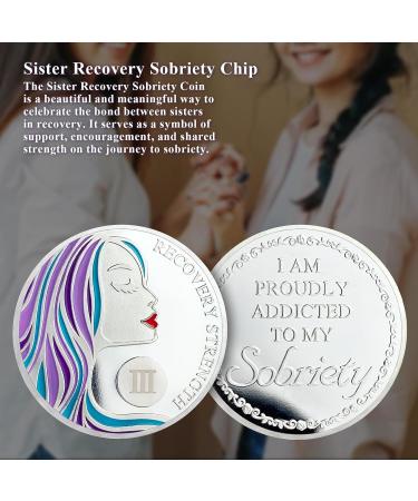 3 Year Sobriety Coin A Sober Woman AA Chips and Medallions - Sobriety Recovery Coin Sober Token | Sobriety Gifts for Celebrating Alcoholics Anonymous Recovery - Buy Online on GoSupps.com