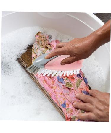 Ipetboom Laundry Brush Cleaning Brush Clothes Scrub Shoes Scrub Washing Brush Scrub Brush Shoe Brush Simple Style Brush Cleaning for Household Use Double Head Pink Plastic Macaron 16.50X9.50X6.00CM Pink - Buy Online on GoSupps.com