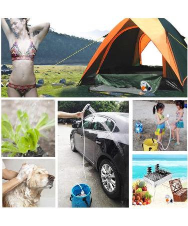 Iron Hammer Portable Rechargeable Camp Shower with Water Valve - Ideal for Camping, Pet Grooming - Buy Online on GoSupps.com