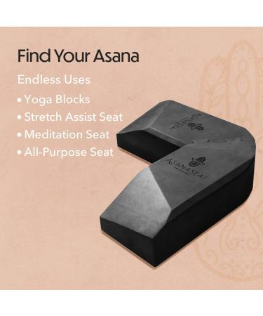 Asanaseat Multifunctional Yoga Block Set of 2 - Meditation Seat, Floor Seat, Stretching Blocks for Added Stability | Lightweight EVA Foam - Buy Online on GoSupps.com