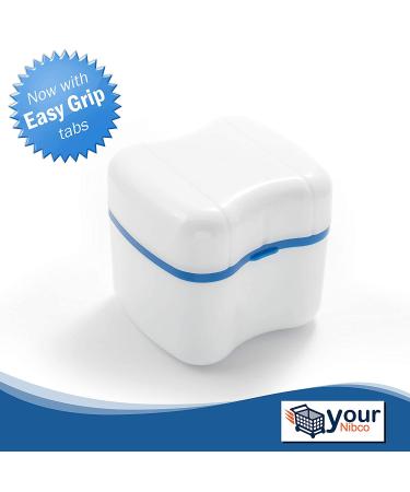 Dental Appliance Cleaning Case - Retainer-Denture Bath - Standard Size, Admiral Blue with Easy Grip - Buy Online on GoSupps.com