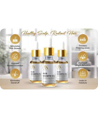 Hair Growth Oil for Damaged Hair & Scalp - Rosemary & Castor Oil Treatment for All Hair Types (2 Fl Oz - Buy Online on GoSupps.com