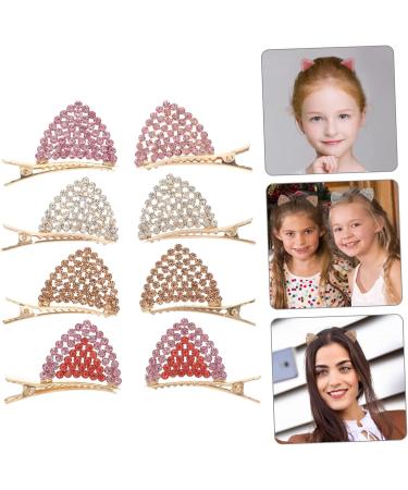Angoily 4 Pairs Hairpin Kids Cat Cosplay Costume Baby Girl Hair Accessories Crystal Cat Ears Kids Hair Accessories Barrettes for Girls Rhinestone Cat Ears Hair Cat Clip Child Alloy Fashion - Buy Online on GoSupps.com