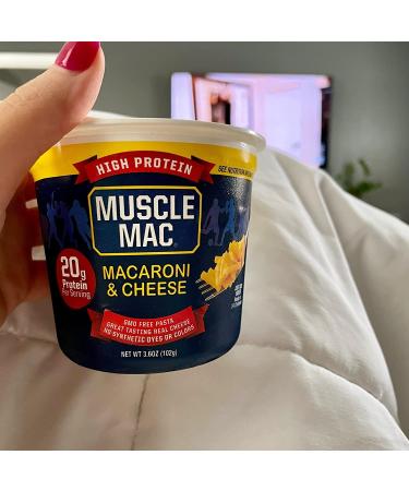 Muscle Mac Microwavable Mega Cups | 20g Protein/Serving | Real Cheese | Non-GMO (12 Cups) - Buy Online on GoSupps.com