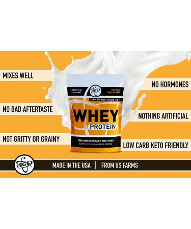 TGS 100% Whey Protein Powder Unflavored Unsweetened 5lb - Keto Friendly & Made in USA - Low Carb, Low Calorie, No Soy - All Natural Formula (1 Pack) - Buy Online on GoSupps.com
