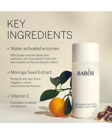 Babor Cleansing Enzymes Cleaner for Oily & Combination Skin - 40g with Vitamin C & Rose Toner - Enzymatic Peeling Powder | International Shipping Available - Buy Online on GoSupps.com