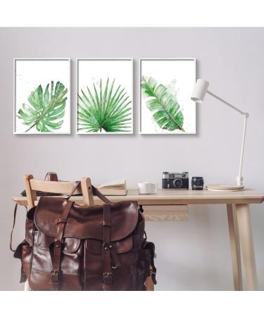Stupell Industries Green Leaves Modern Tropical Palm Fans White Framed Wall Art White Framed Green - Buy Online on GoSupps.com