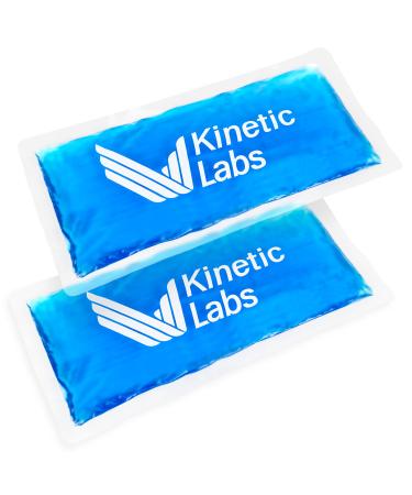 Reusable Ice Packs for Injuries (2 Pack)  Kinetic Labs Gel Ice Packs 9.5" x 4.5" - Flexible Soft Ice Packs for Knee Shoulder Head Neck Ankle Wrist Elbow Arm Foot Headaches Surgery (Regular) Regular (Pack of 2)