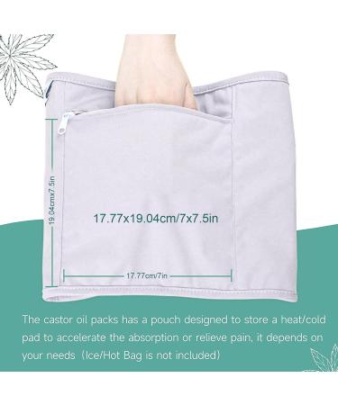  Amesor Castor Oil Wrap Castor Oil Stomach Wrap Soft and Soft Reusable Improve Sleep Castor Oil Wrap for Liver (Castor Oil Not Included) - Buy Online on GoSupps.com