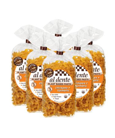 Al Dente Plant Based Pasta Chickpea + Turmeric, 8 Ounce (Pack of 6)