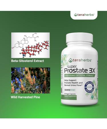 teraherbs Super Prostate 3X - Bladder Control & Support for Enlarged Prostate & Frequent Urination - Prostate Supplements for Men - 90 Capsules 1 - Buy Online on GoSupps.com