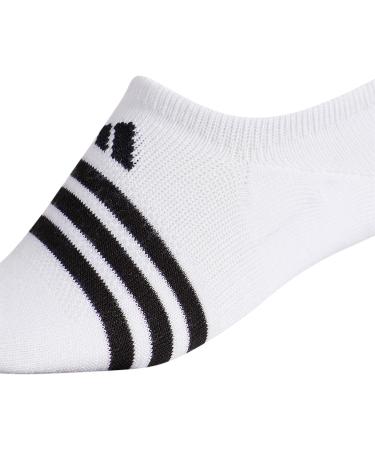adidas Women's Superlite Super No Show Socks (6-Pack) - White/Cool Light Heather/Black, Medium Size - Buy Online on GoSupps.com