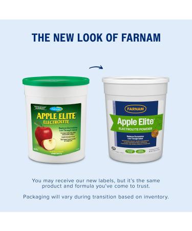 Farnam Apple Elite Horse Electrolyte Powder, Replaces minerals lost in sweat during exercise, extreme weather & stressful conditions, 5 lb., 40 day supply - Buy Online on GoSupps.com