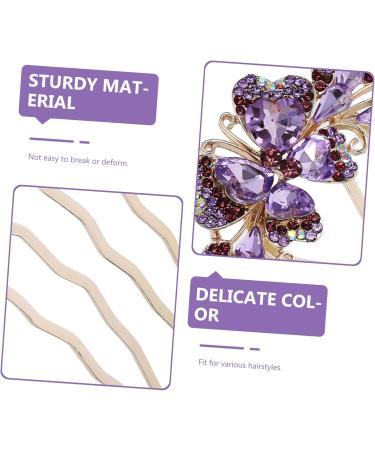 Angoily Hair Comb Hair Accessories for Girls Wedding Hair Flowers Bridal Hair Clips Hair Accessories for Women Hair Barrettes Rhinestone Hair Clips Metal Purple Decorate Mother Rhinestones - Buy Online on GoSupps.com