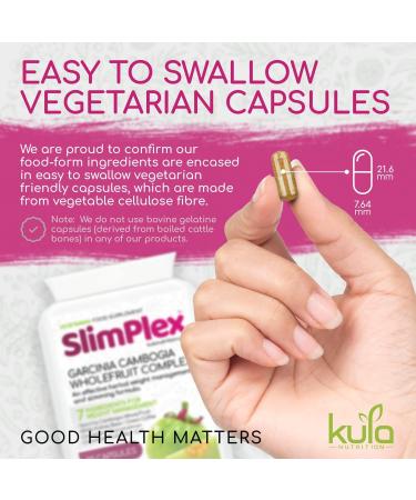 SlimPlex Garcinia Cambogia - Whole Fruit Complex with Glucomannan, Green Coffee Extract, White Kidney Bean, CLA & Chromium Picolinate - 90 Capsules for Weight Management - Buy Online on GoSupps.com