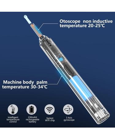 VITCOCO Ear Wax Removal Tool - 1920P HD Camera with 6 LED Lights & 8 Ear Spoons | Ear Cleaning Kit for iPhone, iPad, Android - Black+Blue - Buy Online on GoSupps.com
