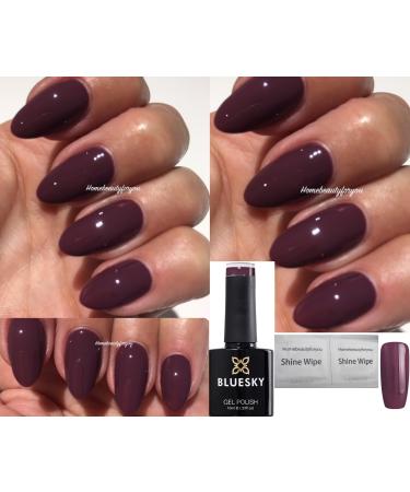 Bluesky GEL POLISH BURGUNDY RED AS164 Marvellous Mauve Nail Gel UV LED Soak Off 10ml