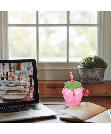 Alipis 4pcs Hawaii Sippy Cup Set - Cartoon Fruit Straw Cups with Strawberry Pendant for Luau Party - Buy Online on GoSupps.com