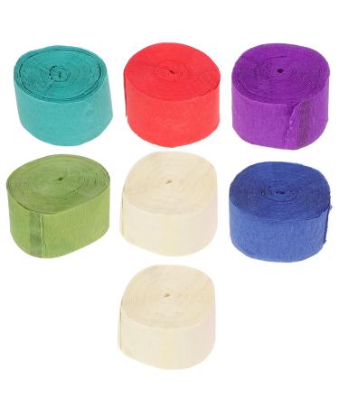 Ciieeo 7 Rolls Crepe Roll Paper Peach Decorations Paper Streamers Halloween Decorations Colored Crepe Paper Streamer Colored Streamer Wedding Decor Craft Party Supplies Tassel