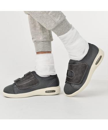 SDEQA Mens Edema Wide Feet Extra Wide Adjustable Diabetic Slippers - Size 7.5 C - Buy Online on GoSupps.com